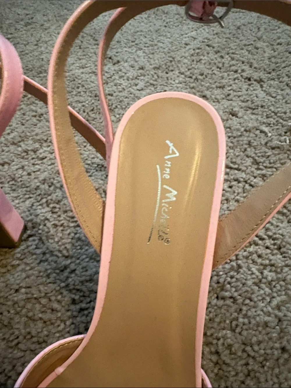 Anne Michelle Pink Platform Heels with Bow